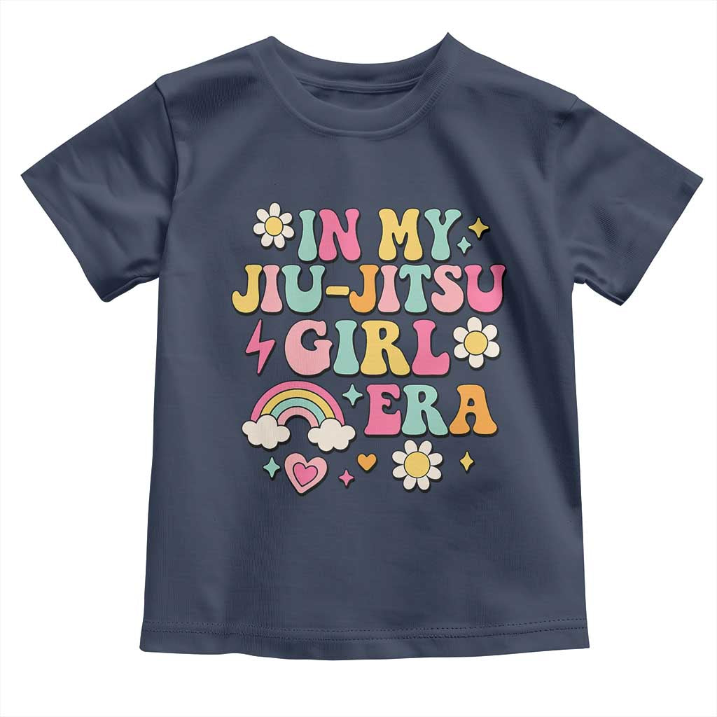 In My Jiu Jitsu Girl Era Toddler T Shirt Retro Groovy BJJ Girls - Wonder Print Shop