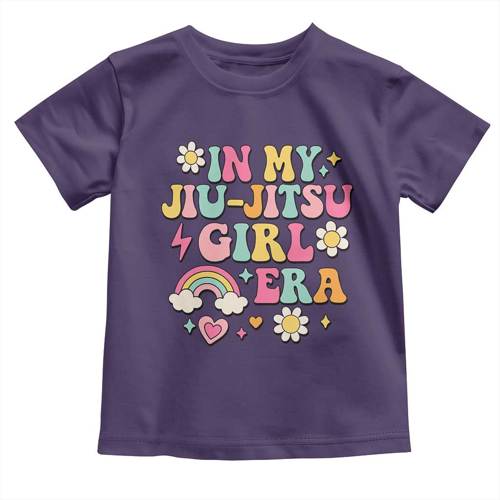 In My Jiu Jitsu Girl Era Toddler T Shirt Retro Groovy BJJ Girls - Wonder Print Shop