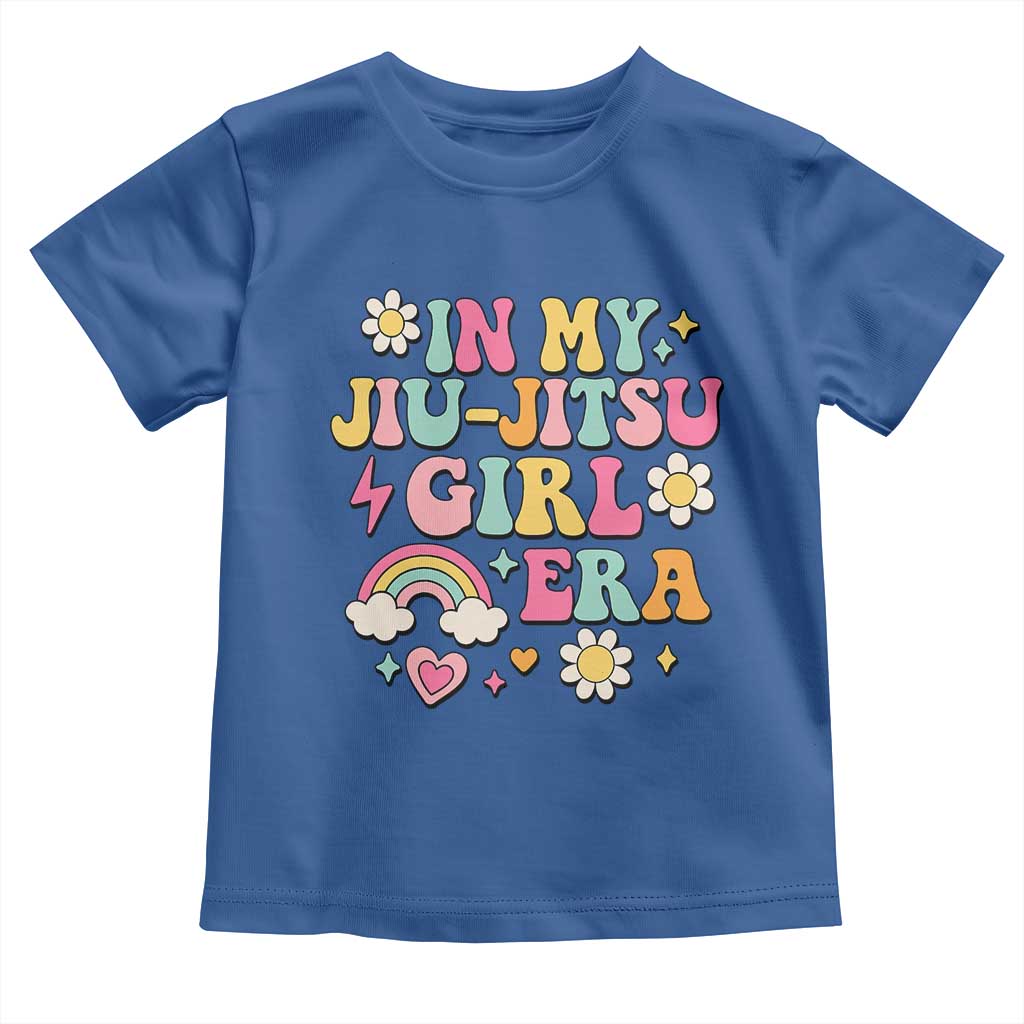 In My Jiu Jitsu Girl Era Toddler T Shirt Retro Groovy BJJ Girls - Wonder Print Shop