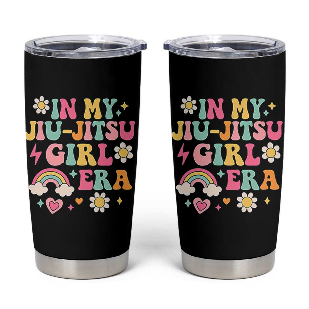 In My Jiu Jitsu Girl Era Tumbler Cup Retro Groovy BJJ Girls - Wonder Print Shop