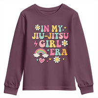In My Jiu Jitsu Girl Era Youth Sweatshirt Retro Groovy BJJ Girls - Wonder Print Shop
