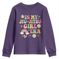 In My Jiu Jitsu Girl Era Youth Sweatshirt Retro Groovy BJJ Girls - Wonder Print Shop