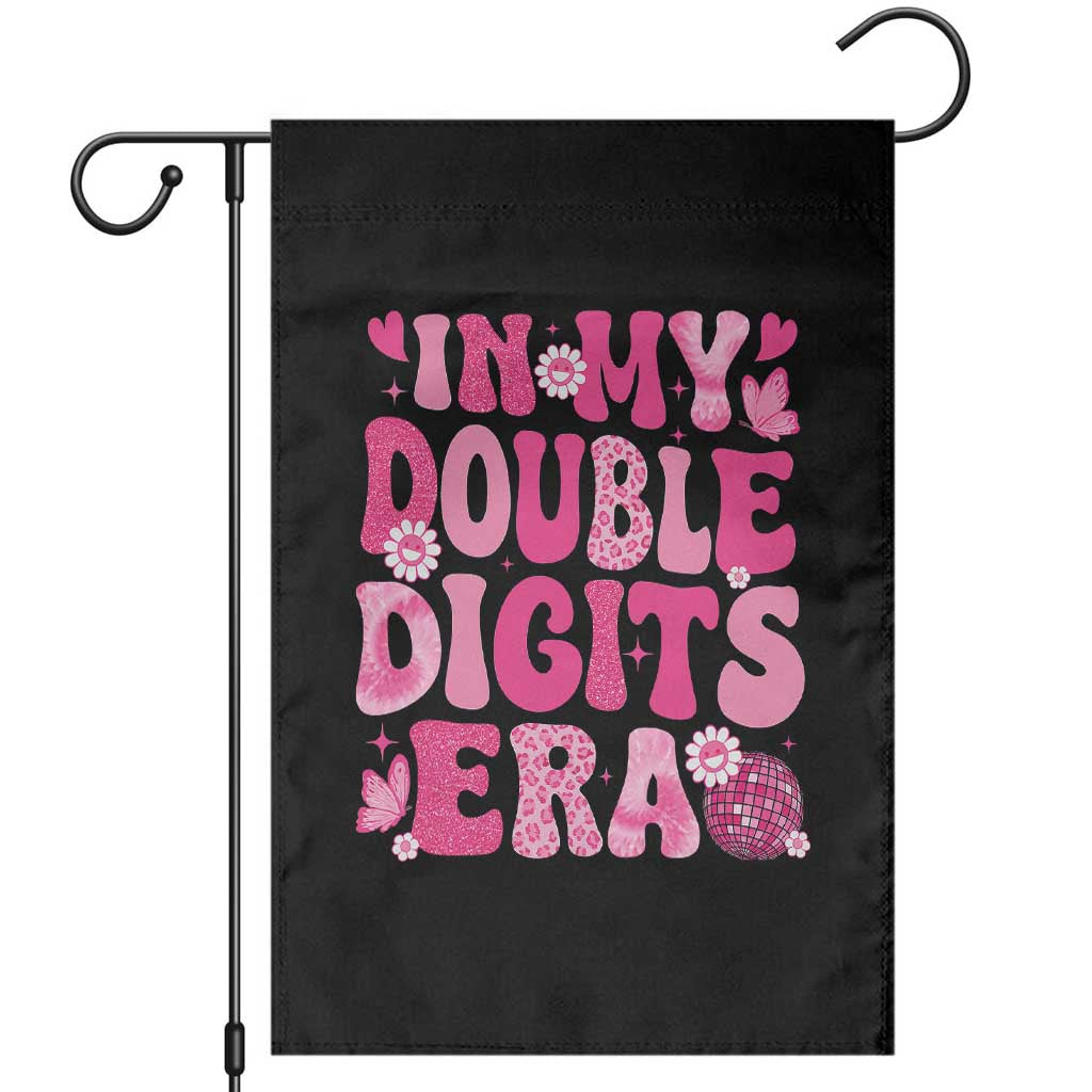 10 Years Old Birthday Girl Garden Flag In My Double Digits Era - Wonder Print Shop