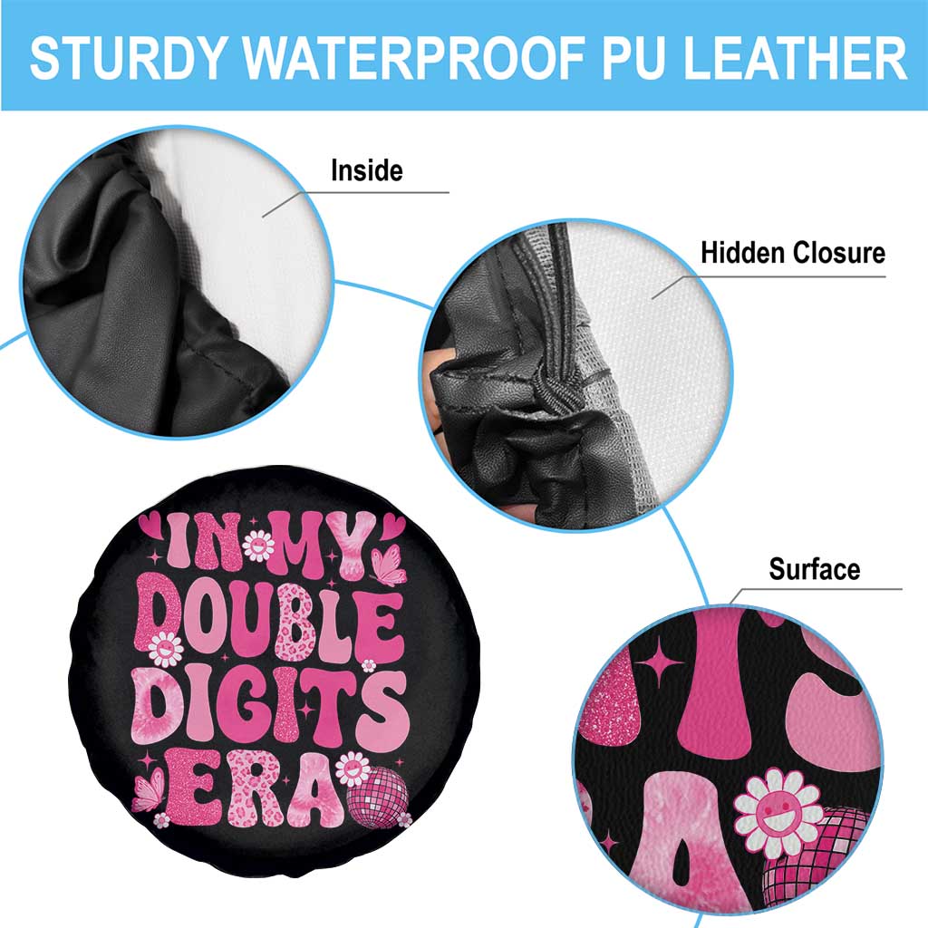 10 Years Old Birthday Girl Spare Tire Cover In My Double Digits Era - Wonder Print Shop