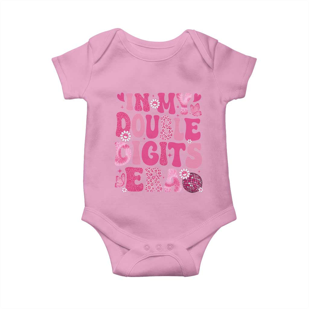 10 Years Old Birthday Girl Baby Onesie In My Double Digits Era - Wonder Print Shop