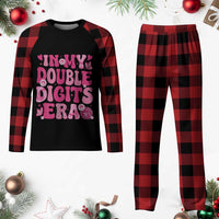 10 Years Old Birthday Girl Plaid Pajama Set In My Double Digits Era - Wonder Print Shop