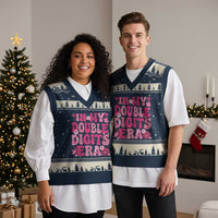 10 Years Old Birthday Girl V-Neck Knit Sweater Vest In My Double Digits Era - Wonder Print Shop