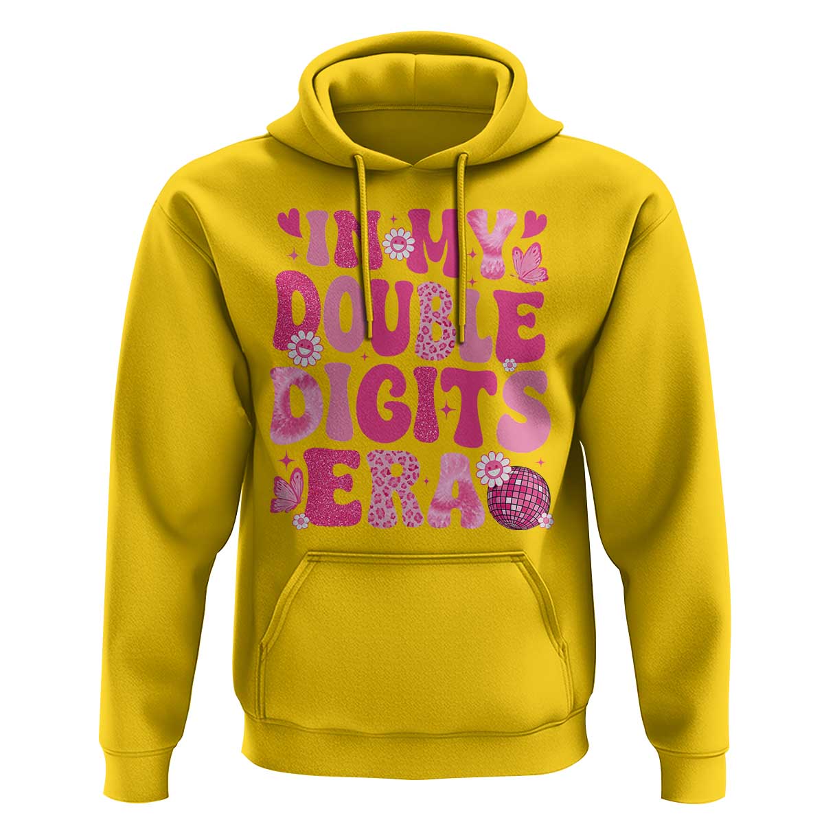 10 Years Old Birthday Girl Hoodie In My Double Digits Era - Wonder Print Shop