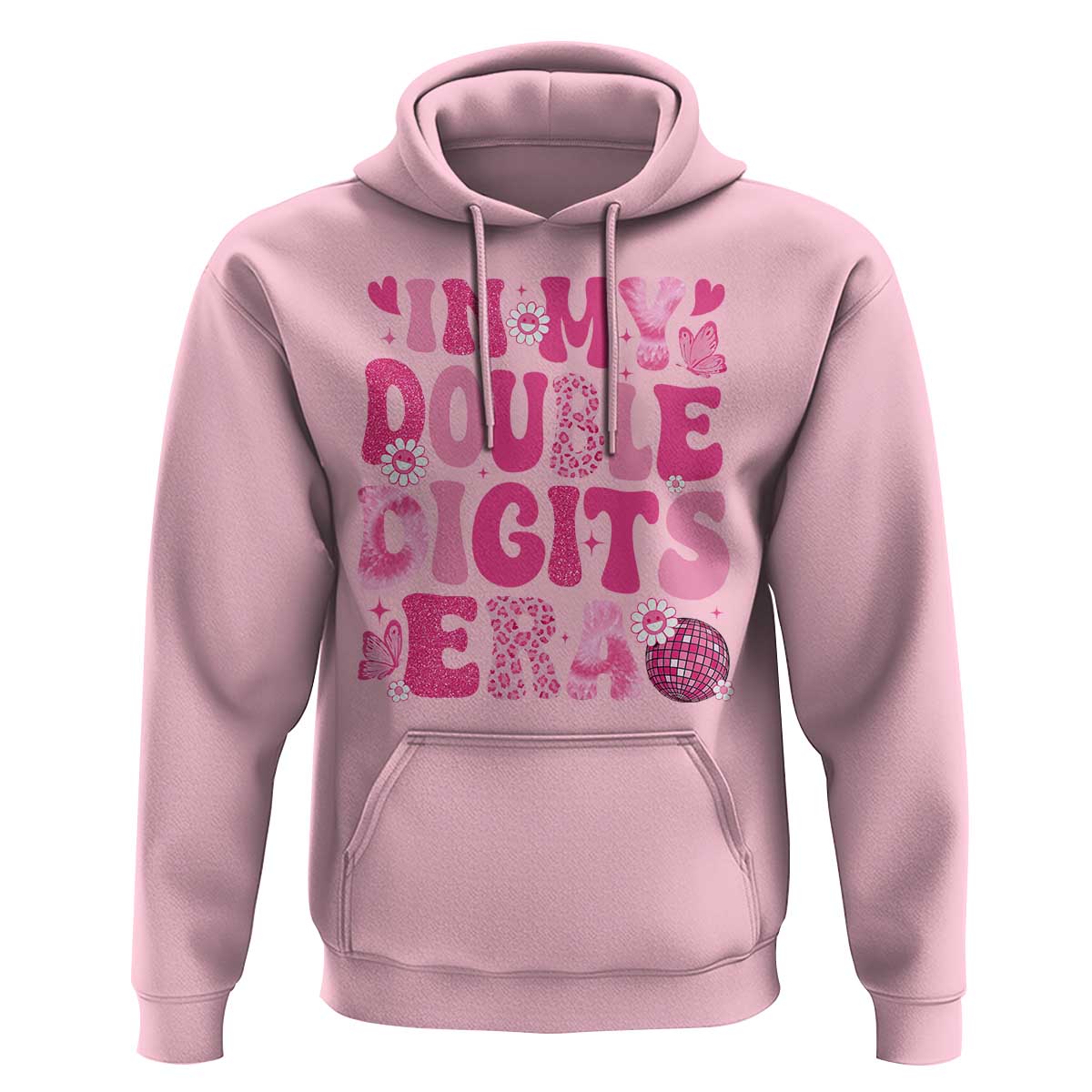 10 Years Old Birthday Girl Hoodie In My Double Digits Era - Wonder Print Shop