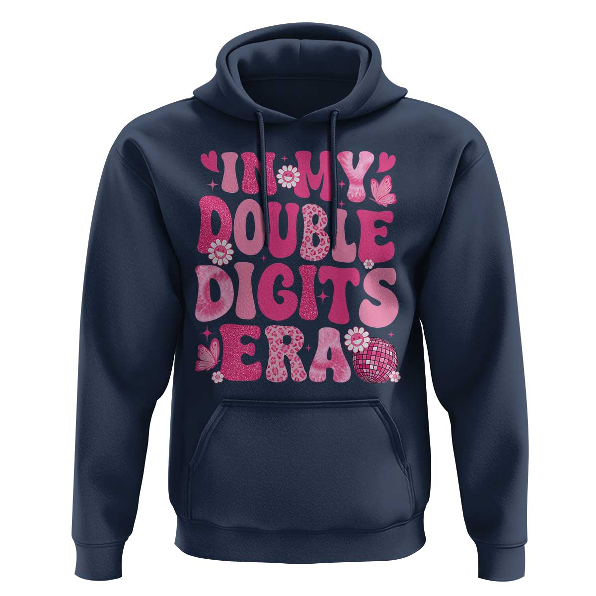 10 Years Old Birthday Girl Hoodie In My Double Digits Era - Wonder Print Shop