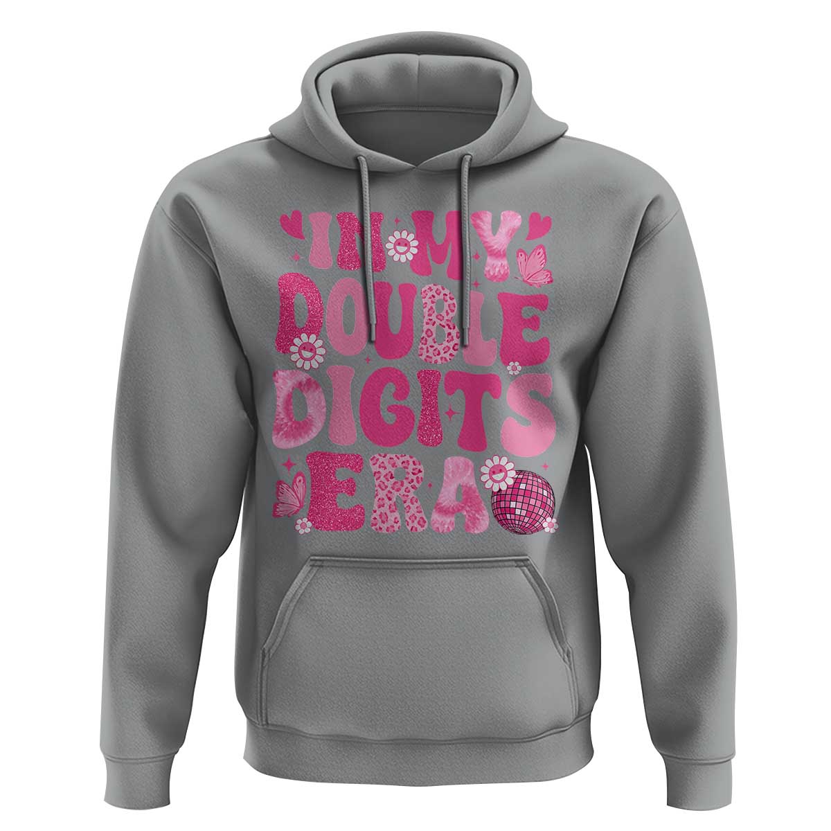 10 Years Old Birthday Girl Hoodie In My Double Digits Era - Wonder Print Shop