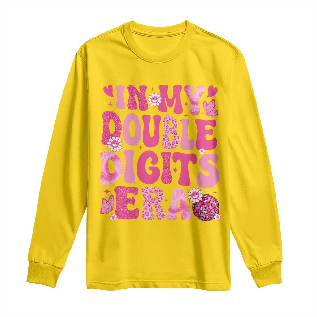 10 Years Old Birthday Girl Long Sleeve Shirt In My Double Digits Era - Wonder Print Shop