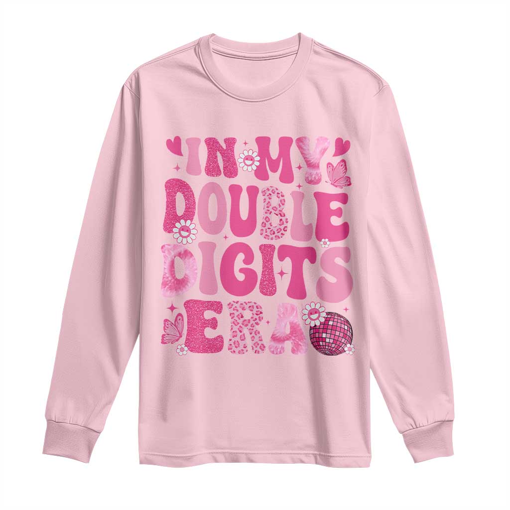 10 Years Old Birthday Girl Long Sleeve Shirt In My Double Digits Era - Wonder Print Shop