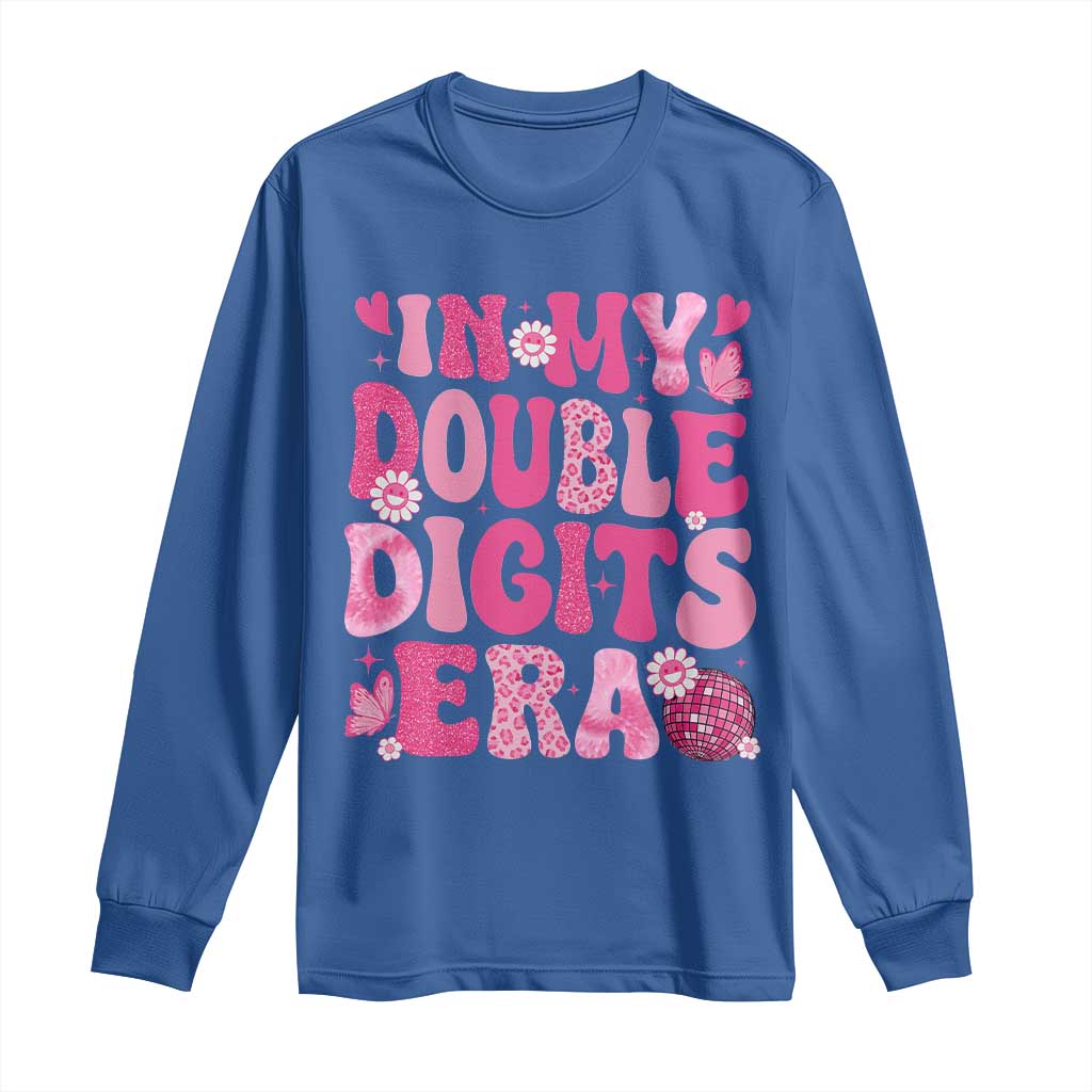 10 Years Old Birthday Girl Long Sleeve Shirt In My Double Digits Era - Wonder Print Shop