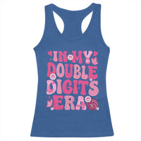 10 Years Old Birthday Girl Racerback Tank Top In My Double Digits Era - Wonder Print Shop