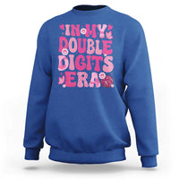 10 Years Old Birthday Girl Sweatshirt In My Double Digits Era - Wonder Print Shop