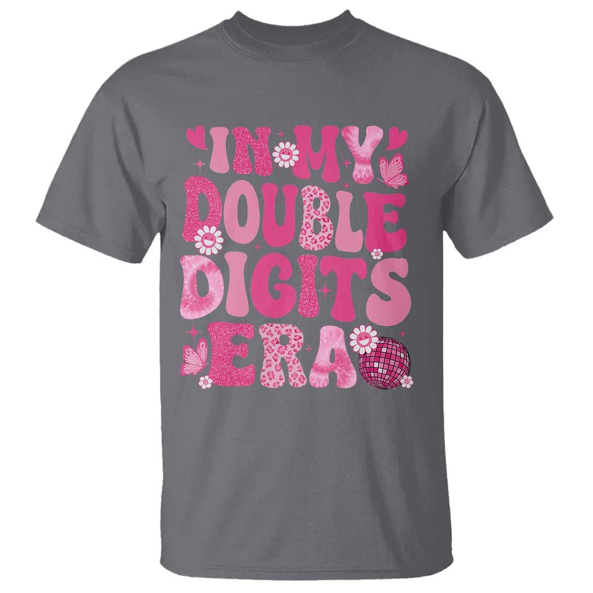 10 Years Old Birthday Girl T Shirt In My Double Digits Era - Wonder Print Shop