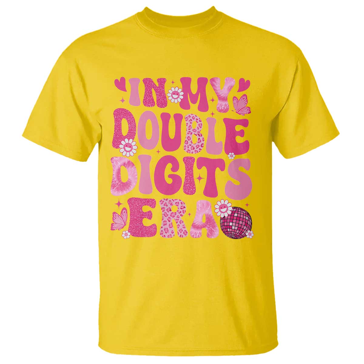 10 Years Old Birthday Girl T Shirt In My Double Digits Era - Wonder Print Shop