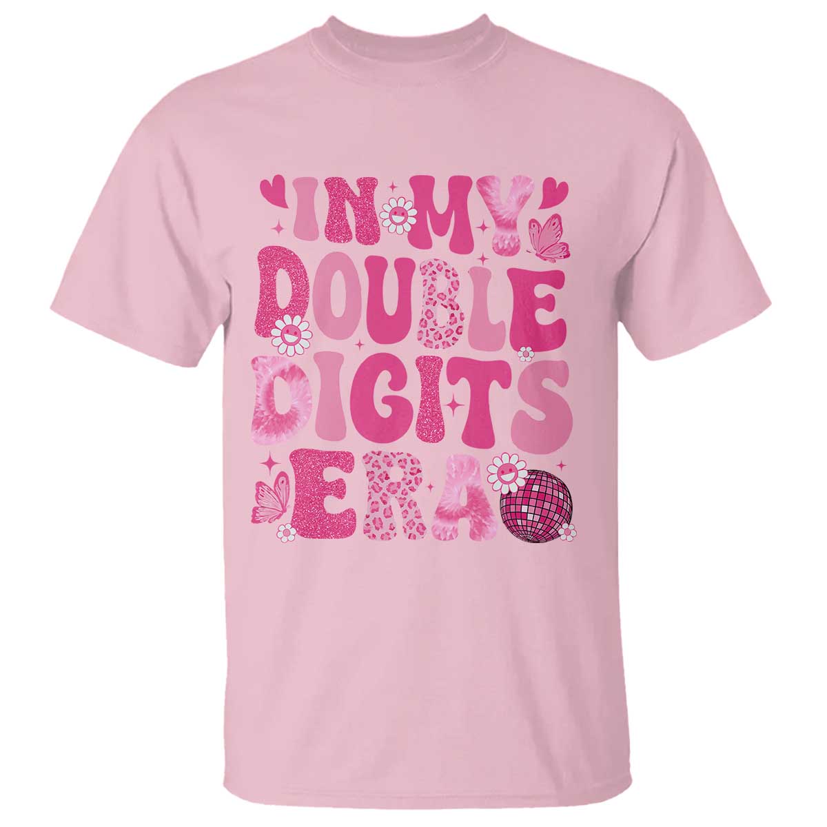 10 Years Old Birthday Girl T Shirt In My Double Digits Era - Wonder Print Shop