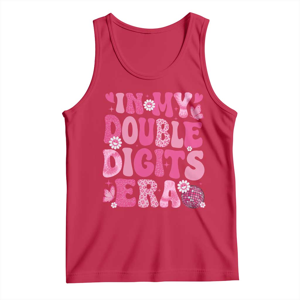 10 Years Old Birthday Girl Tank Top In My Double Digits Era - Wonder Print Shop
