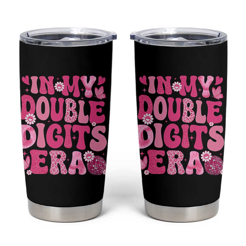 10 Years Old Birthday Girl Tumbler Cup In My Double Digits Era - Wonder Print Shop
