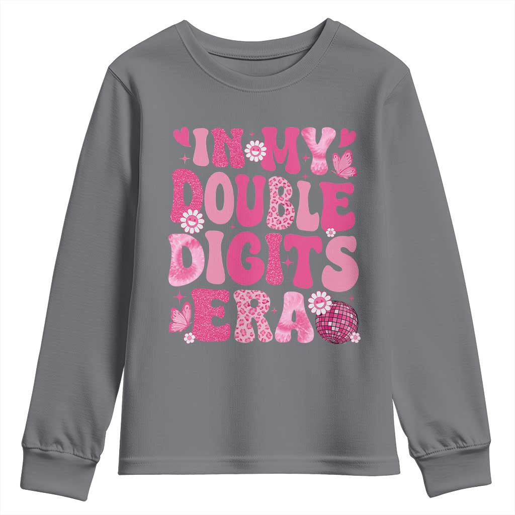 10 Years Old Birthday Girl Youth Sweatshirt In My Double Digits Era - Wonder Print Shop