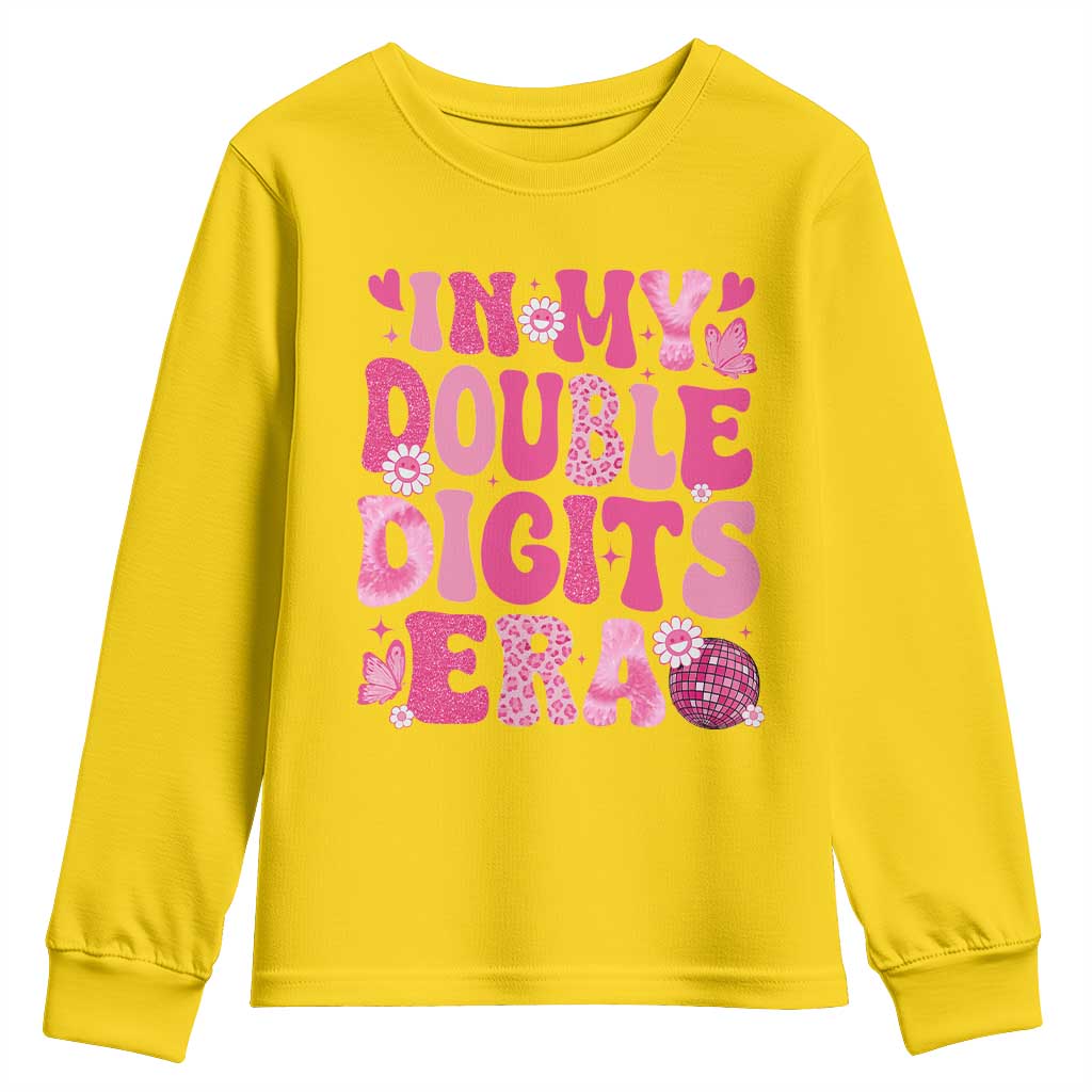 10 Years Old Birthday Girl Youth Sweatshirt In My Double Digits Era - Wonder Print Shop