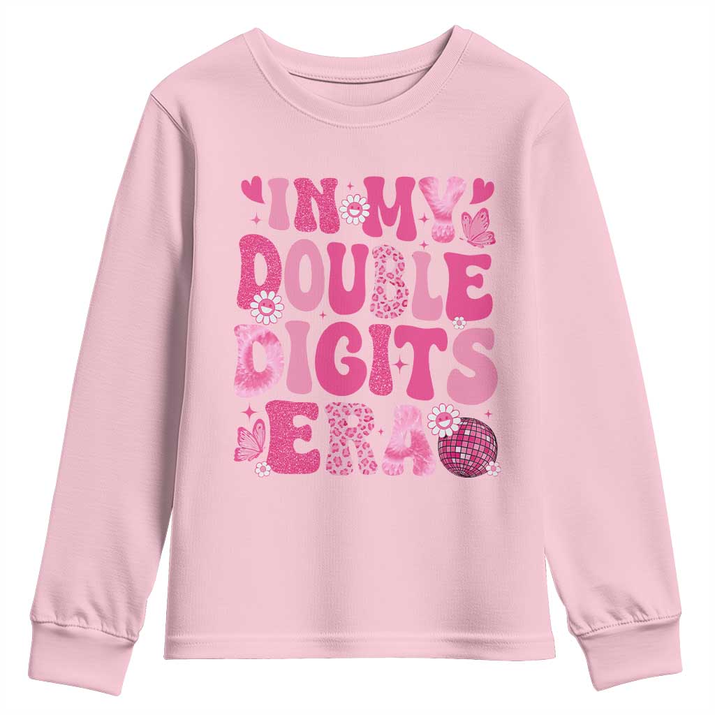 10 Years Old Birthday Girl Youth Sweatshirt In My Double Digits Era - Wonder Print Shop