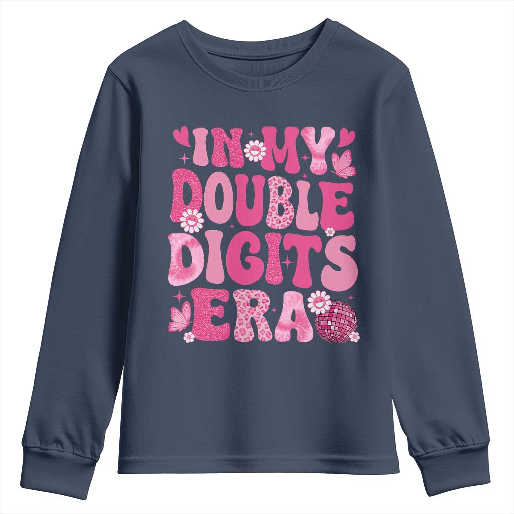 10 Years Old Birthday Girl Youth Sweatshirt In My Double Digits Era - Wonder Print Shop