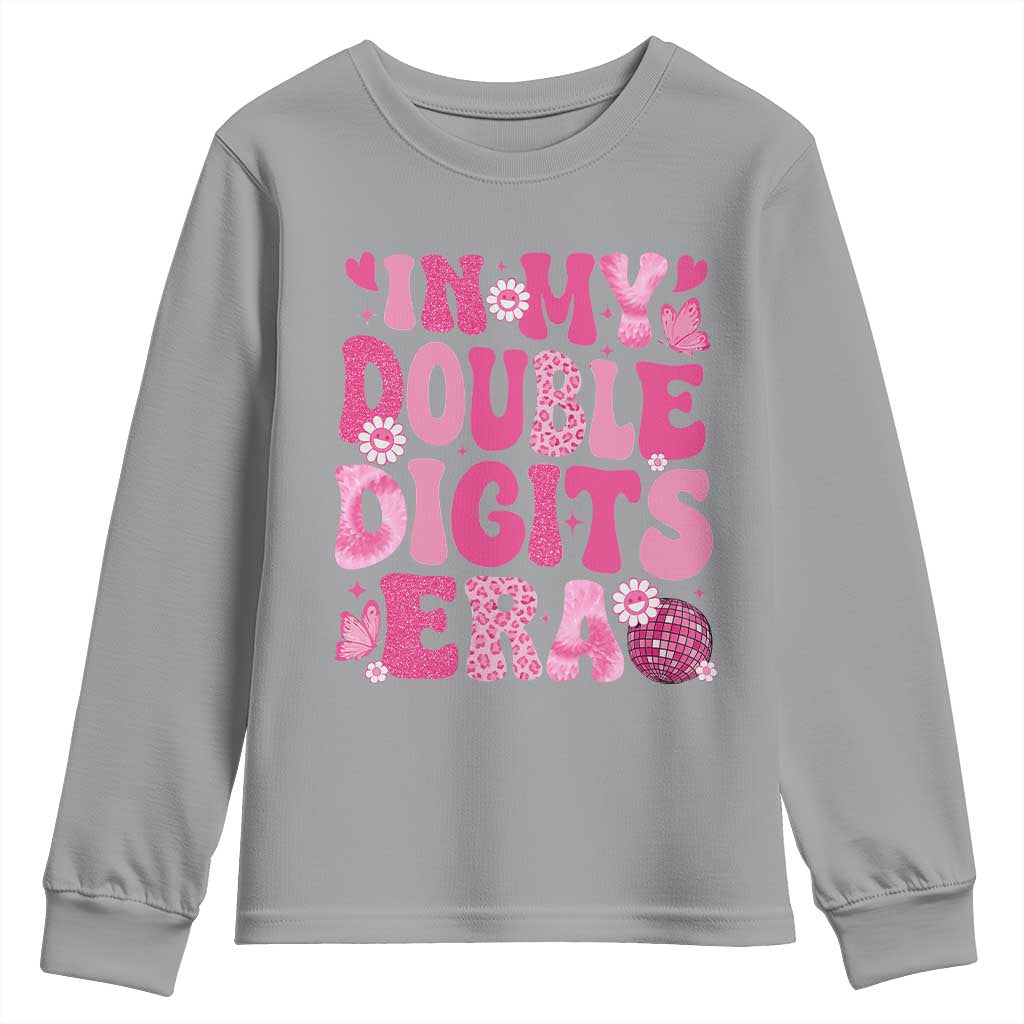 10 Years Old Birthday Girl Youth Sweatshirt In My Double Digits Era - Wonder Print Shop