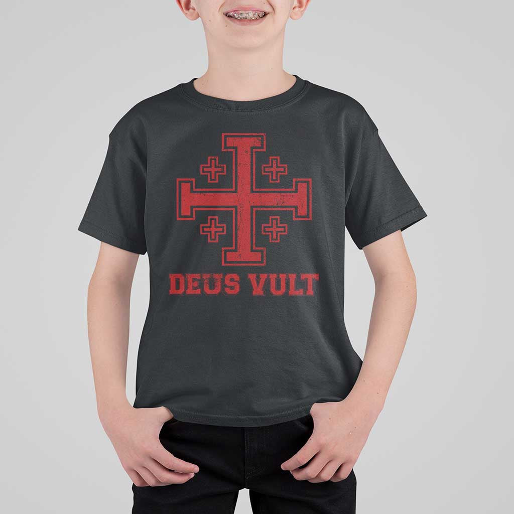 Catholic Knight Templar Crusader Cross T Shirt For Kid - Wonder Print Shop