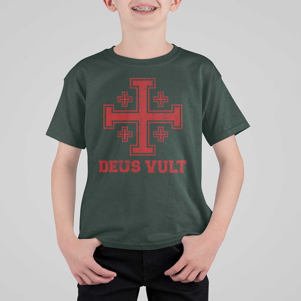 Catholic Knight Templar Crusader Cross T Shirt For Kid - Wonder Print Shop