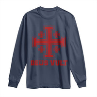 Catholic Knight Templar Crusader Cross Long Sleeve Shirt - Wonder Print Shop