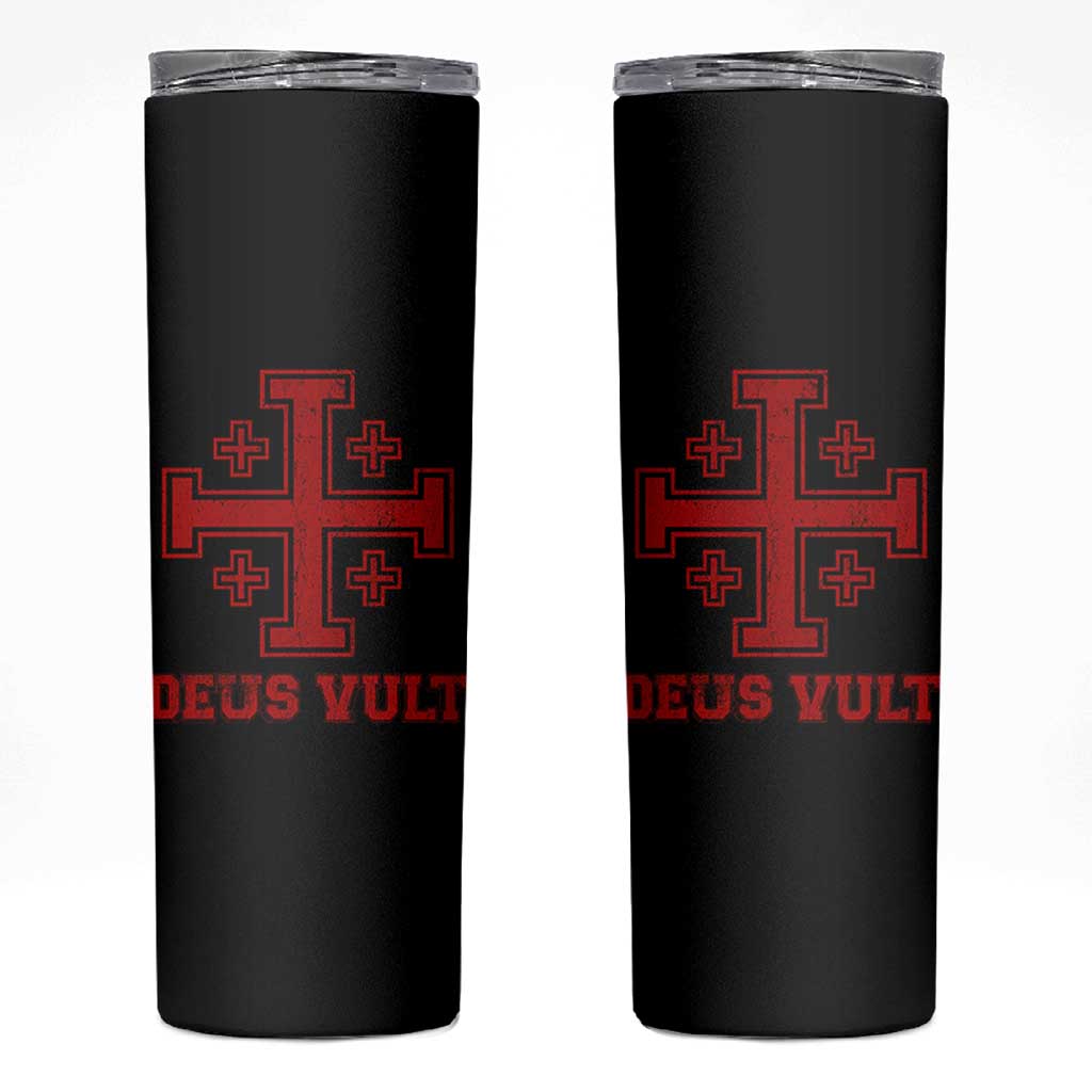 Catholic Knight Templar Crusader Cross Skinny Tumbler - Wonder Print Shop