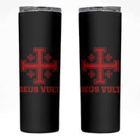 Catholic Knight Templar Crusader Cross Skinny Tumbler - Wonder Print Shop