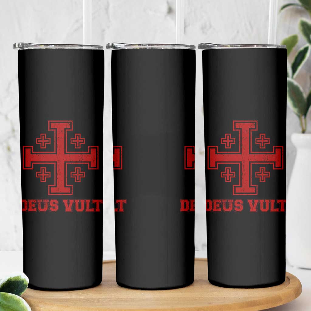 Catholic Knight Templar Crusader Cross Skinny Tumbler - Wonder Print Shop