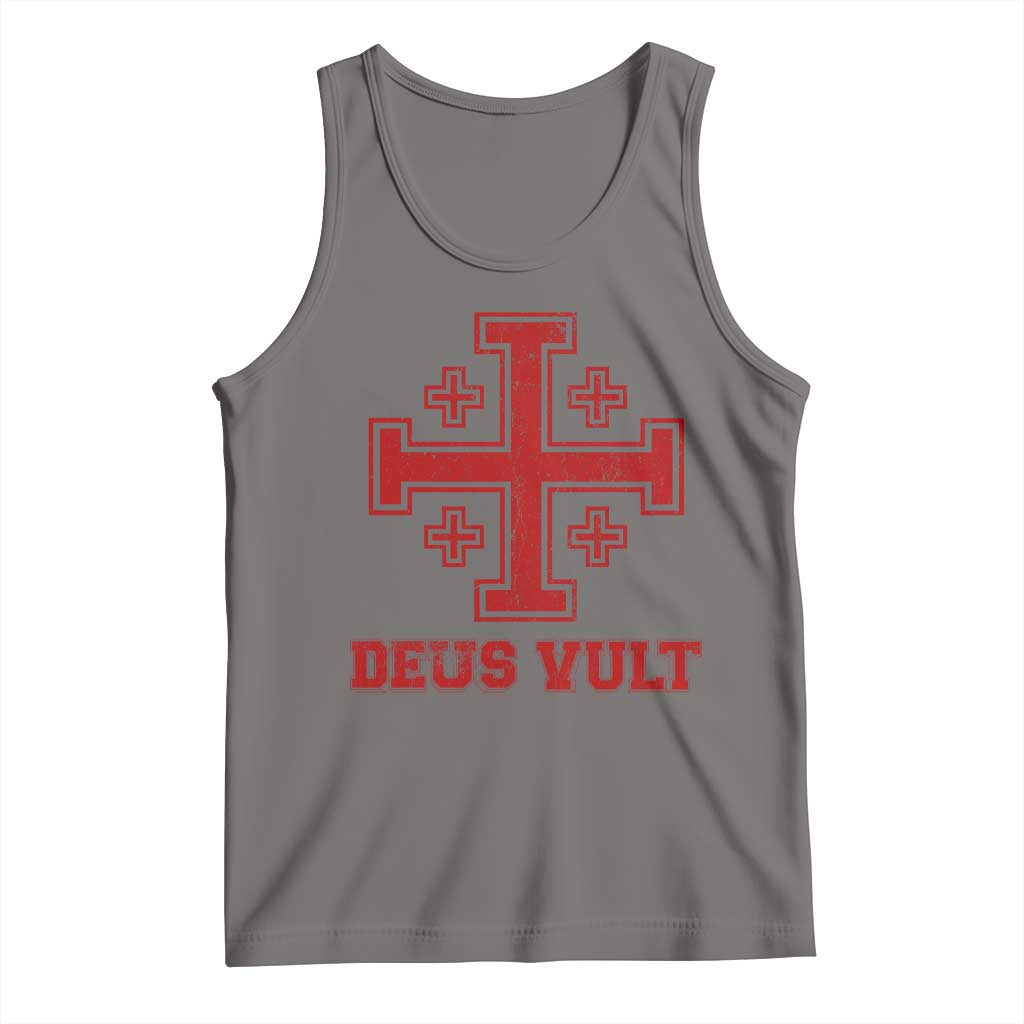 Catholic Knight Templar Crusader Cross Tank Top - Wonder Print Shop