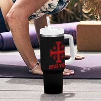 Catholic Knight Templar Crusader Cross Tumbler With Handle - Wonder Print Shop