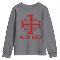 Catholic Knight Templar Crusader Cross Youth Sweatshirt - Wonder Print Shop