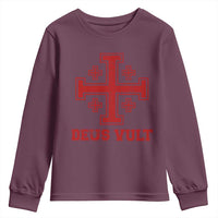 Catholic Knight Templar Crusader Cross Youth Sweatshirt - Wonder Print Shop