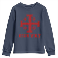 Catholic Knight Templar Crusader Cross Youth Sweatshirt - Wonder Print Shop