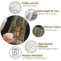 Funny Knight Meme Throw Blanket Vintage Pepe Frog Templar Crusader Fren Soldier - Wonder Print Shop