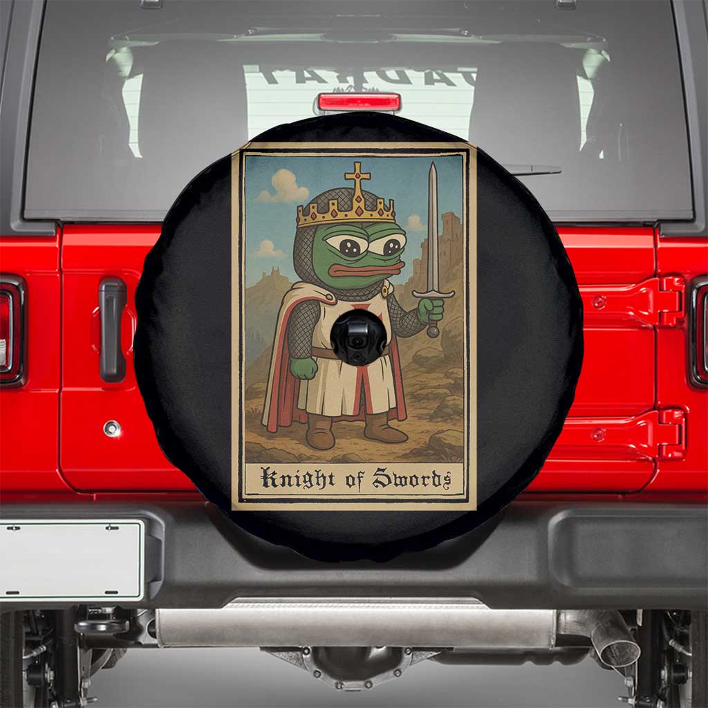 Funny Knight Meme Spare Tire Cover Vintage Pepe Frog Templar Crusader Fren Soldier - Wonder Print Shop
