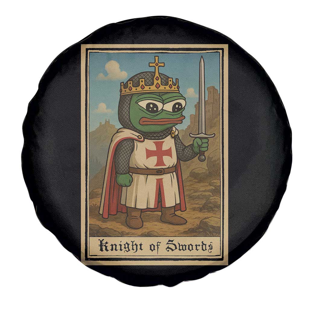 Funny Knight Meme Spare Tire Cover Vintage Pepe Frog Templar Crusader Fren Soldier - Wonder Print Shop