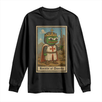 Funny Knight Meme Long Sleeve Shirt Vintage Pepe Frog Templar Crusader Fren Soldier - Wonder Print Shop