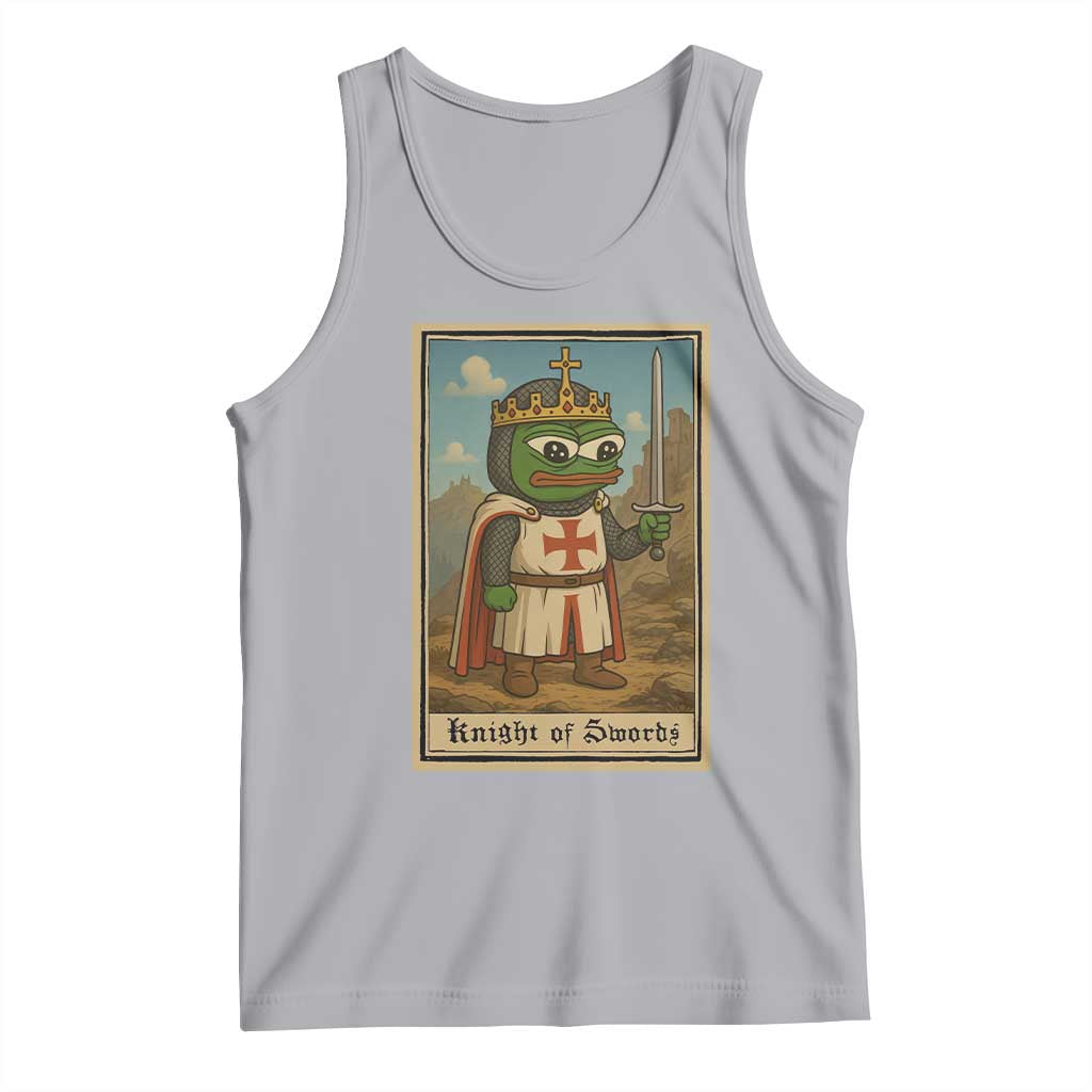 Funny Knight Meme Tank Top Vintage Pepe Frog Templar Crusader Fren Soldier - Wonder Print Shop