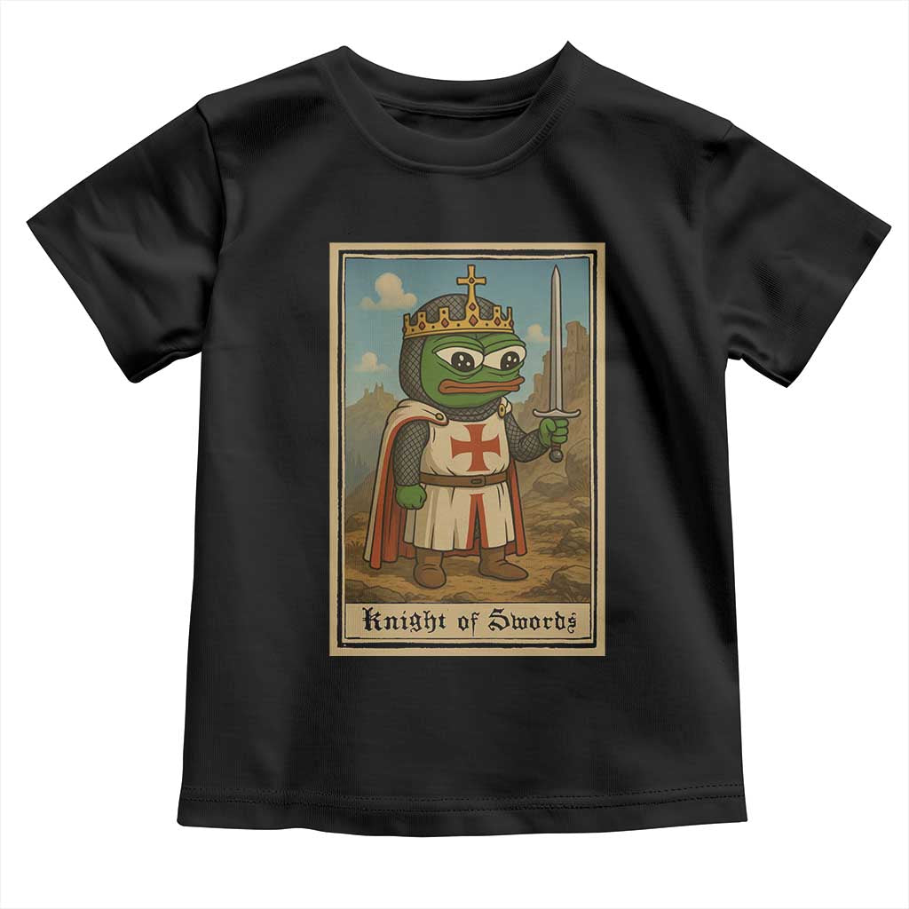 Funny Knight Meme Toddler T Shirt Vintage Pepe Frog Templar Crusader Fren Soldier - Wonder Print Shop