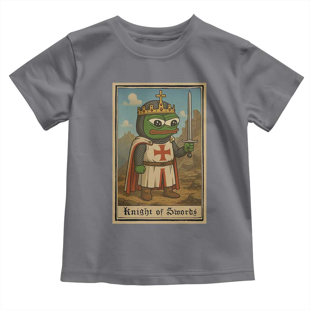 Funny Knight Meme Toddler T Shirt Vintage Pepe Frog Templar Crusader Fren Soldier - Wonder Print Shop