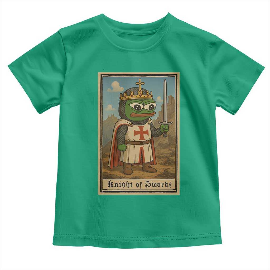 Funny Knight Meme Toddler T Shirt Vintage Pepe Frog Templar Crusader Fren Soldier - Wonder Print Shop