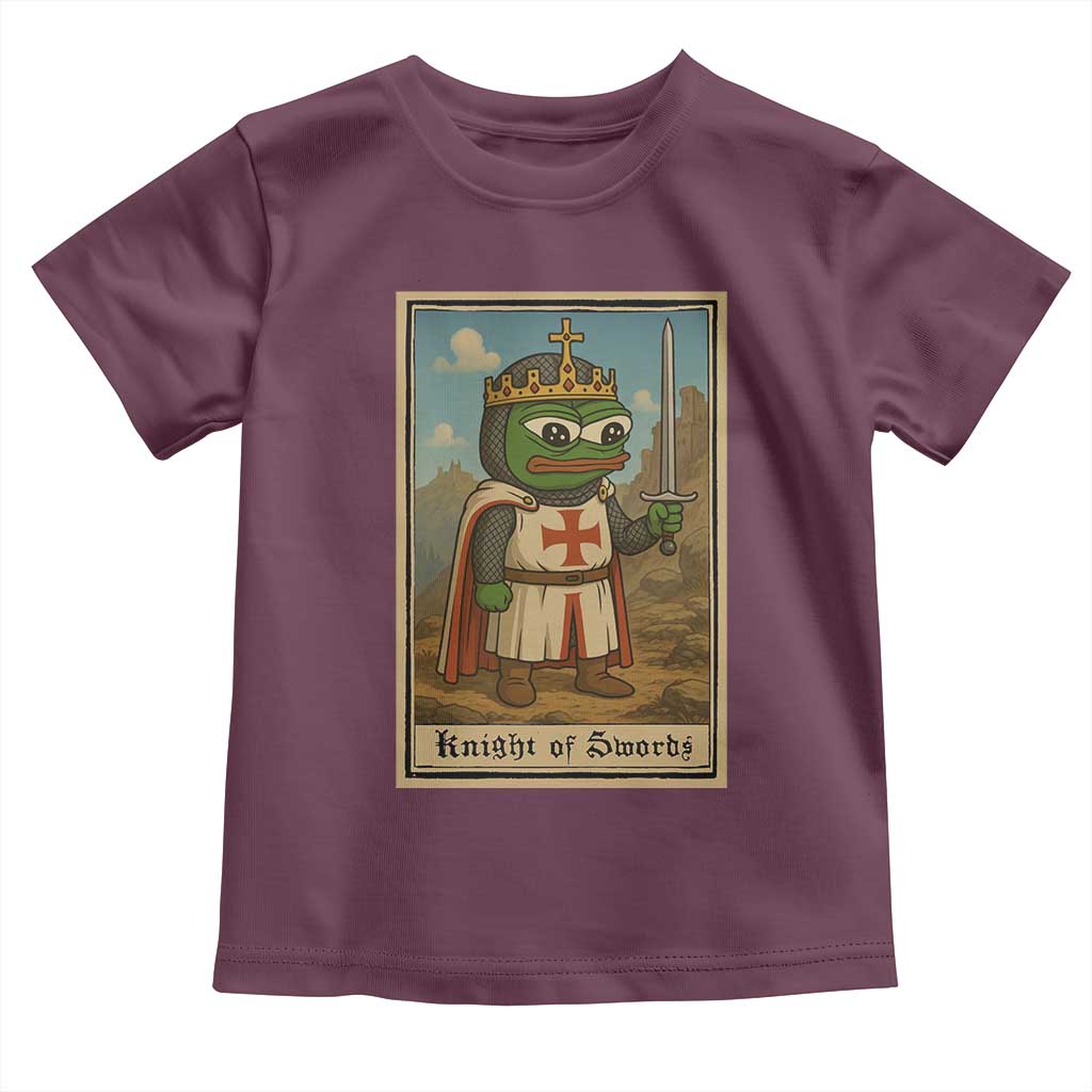 Funny Knight Meme Toddler T Shirt Vintage Pepe Frog Templar Crusader Fren Soldier - Wonder Print Shop